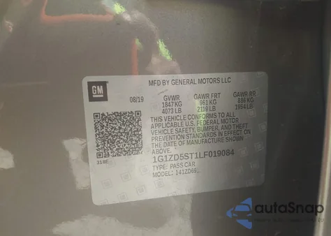 2020 Chevrolet Malibu Fwd Lt from USA, damaged, VIN 1G1ZD5ST1LF019084